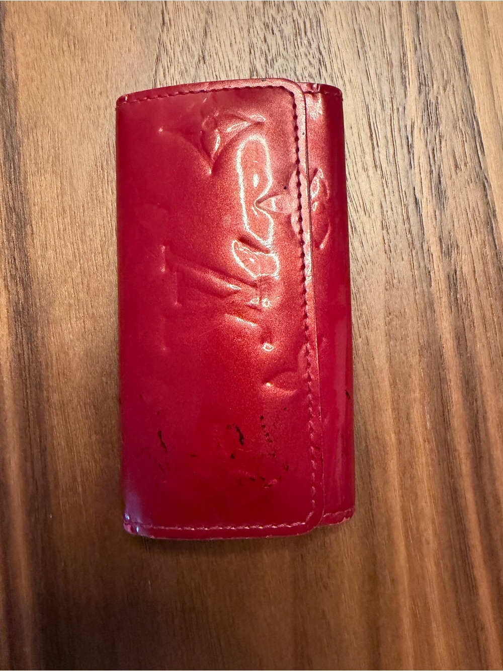 Vintage Louis Vuitton Multiclés 4 key holder in Castilian Red Epi leather